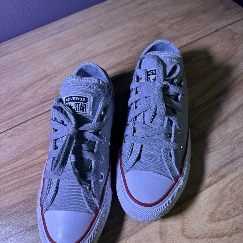 Converse Classic Gray and White Sneakers